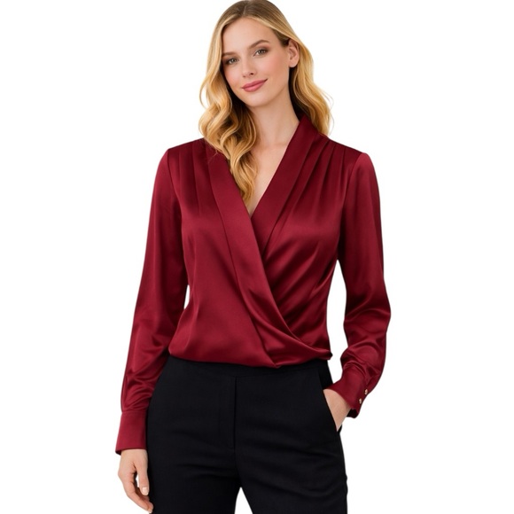 Silky Soft Draping Blouse Top - Picture 3 of 9